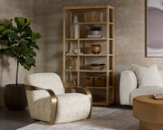 Anestasia  Lounge Chair Antique Brass