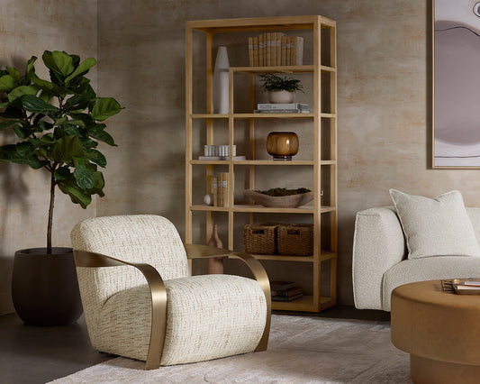 Anestasia  Lounge Chair Antique Brass