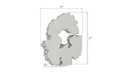 Lava Slice Wall Art, Resin, Stainless Steel, SM