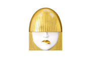 Fashion Faces Wall Art, Small, White and Gold Leaf, Set of 3