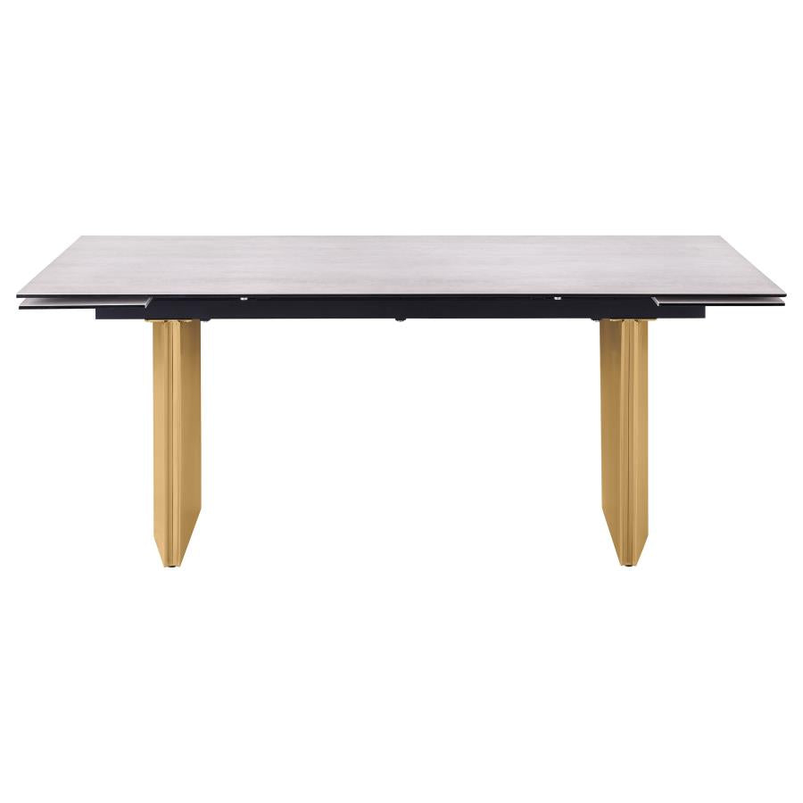 Glass Top Extension Dining Table