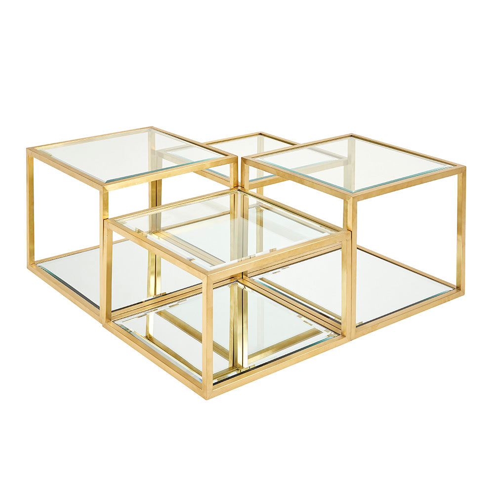 Gold Multi Level Coffee Table
