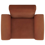 Rust Orange Velvet Accent Chair