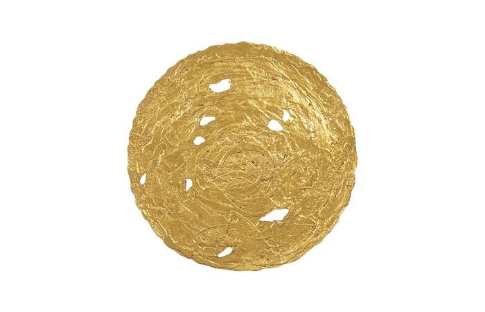 Molten Wall Disc, Gold Leaf