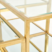 Gold Multi Level Coffee Table