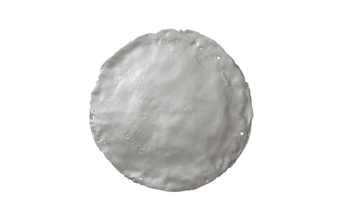 Cast Oil Drum Wall Discs, Silver Leaf, Set of 4