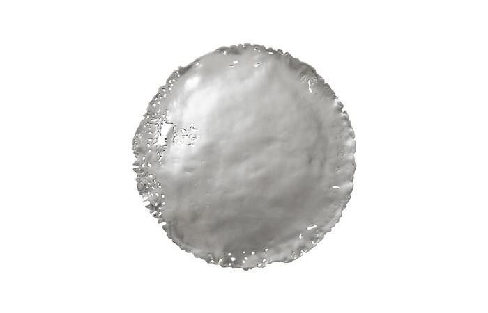 Cast Oil Drum Wall Discs, Silver Leaf, Set of 4