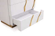 Aztec White & Gold Chest