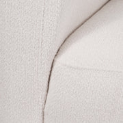 2 Piece White Fabric Sofa