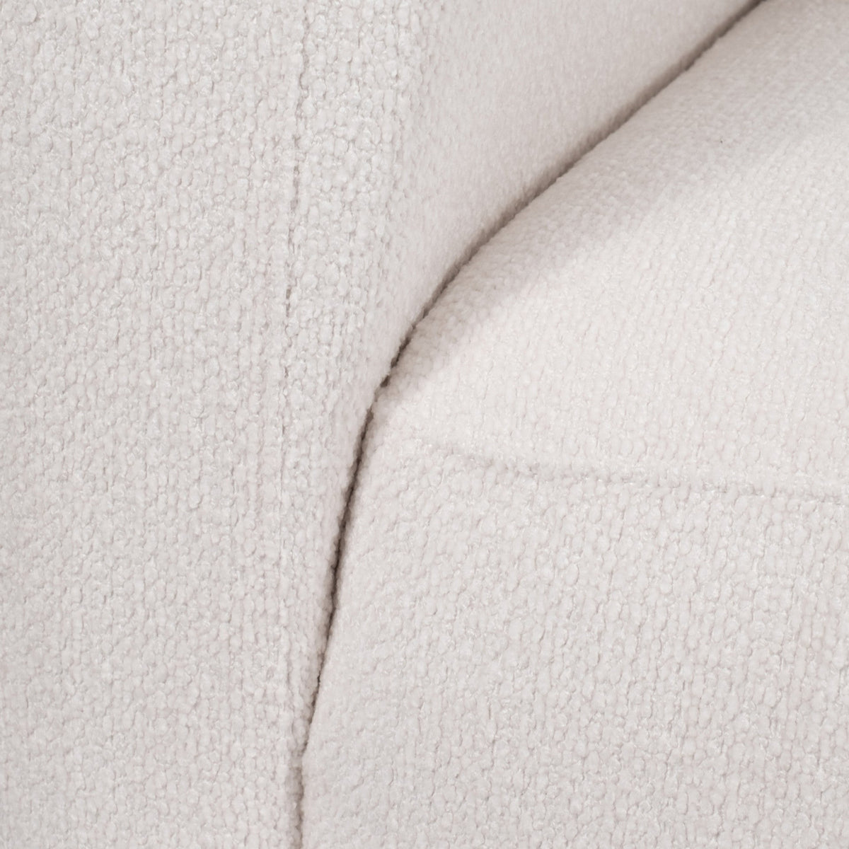 2 Piece White Fabric Sofa
