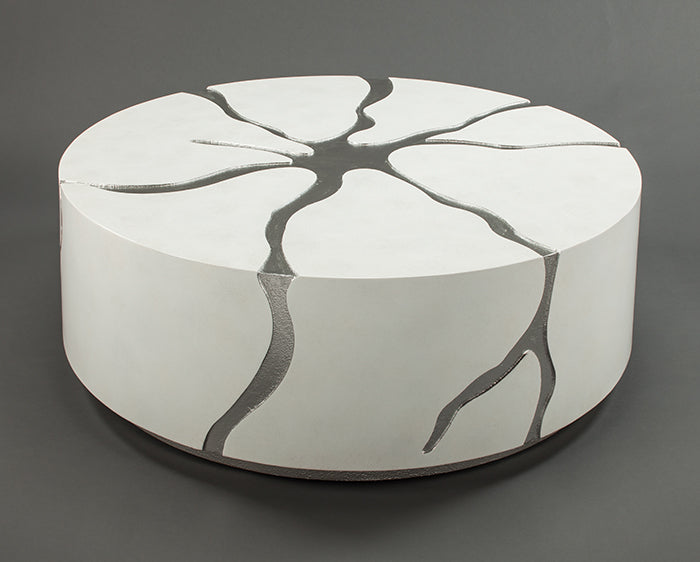 White & Silver Coffee Table