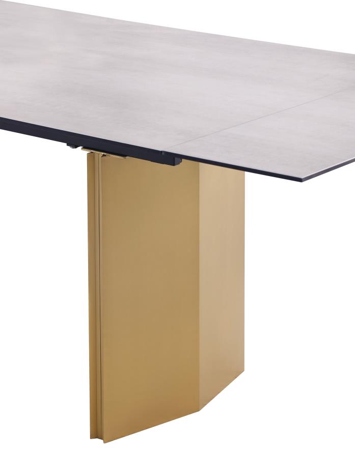 Glass Top Extension Dining Table