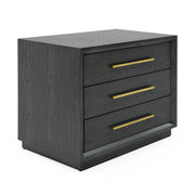 Manhattan Grey and Gold Nightstand