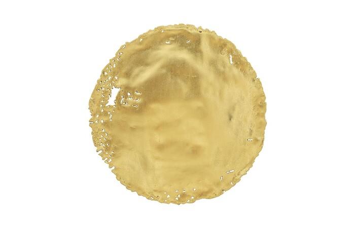 Cast Oil Drum Wall Discs, Gold Leaf, Set of 4