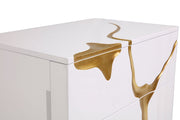 Aztec White & Gold Chest