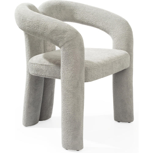 Mirage Grey Boucle Dining Armchair Set of 2