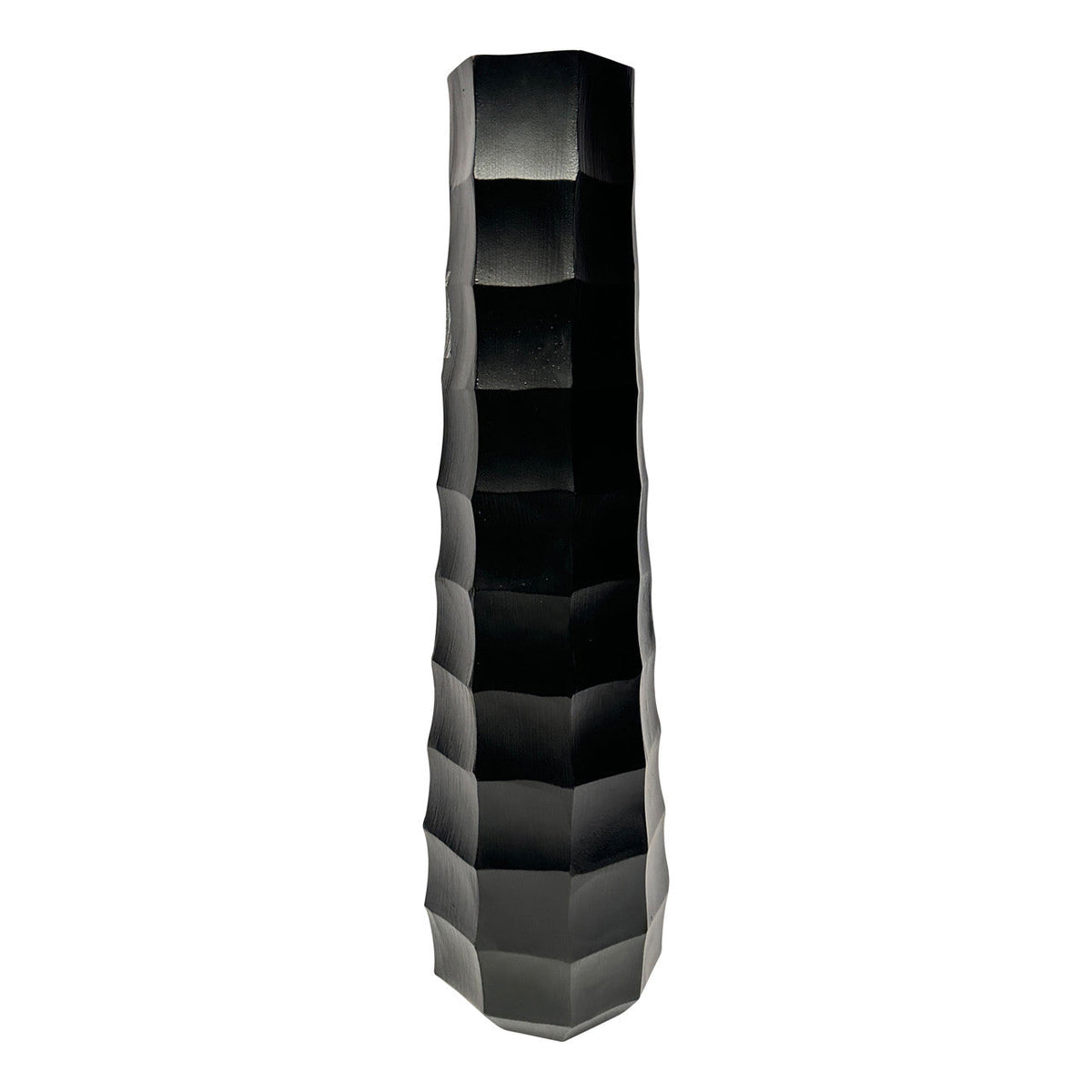 23"H Terini Medium Metal Vase Black